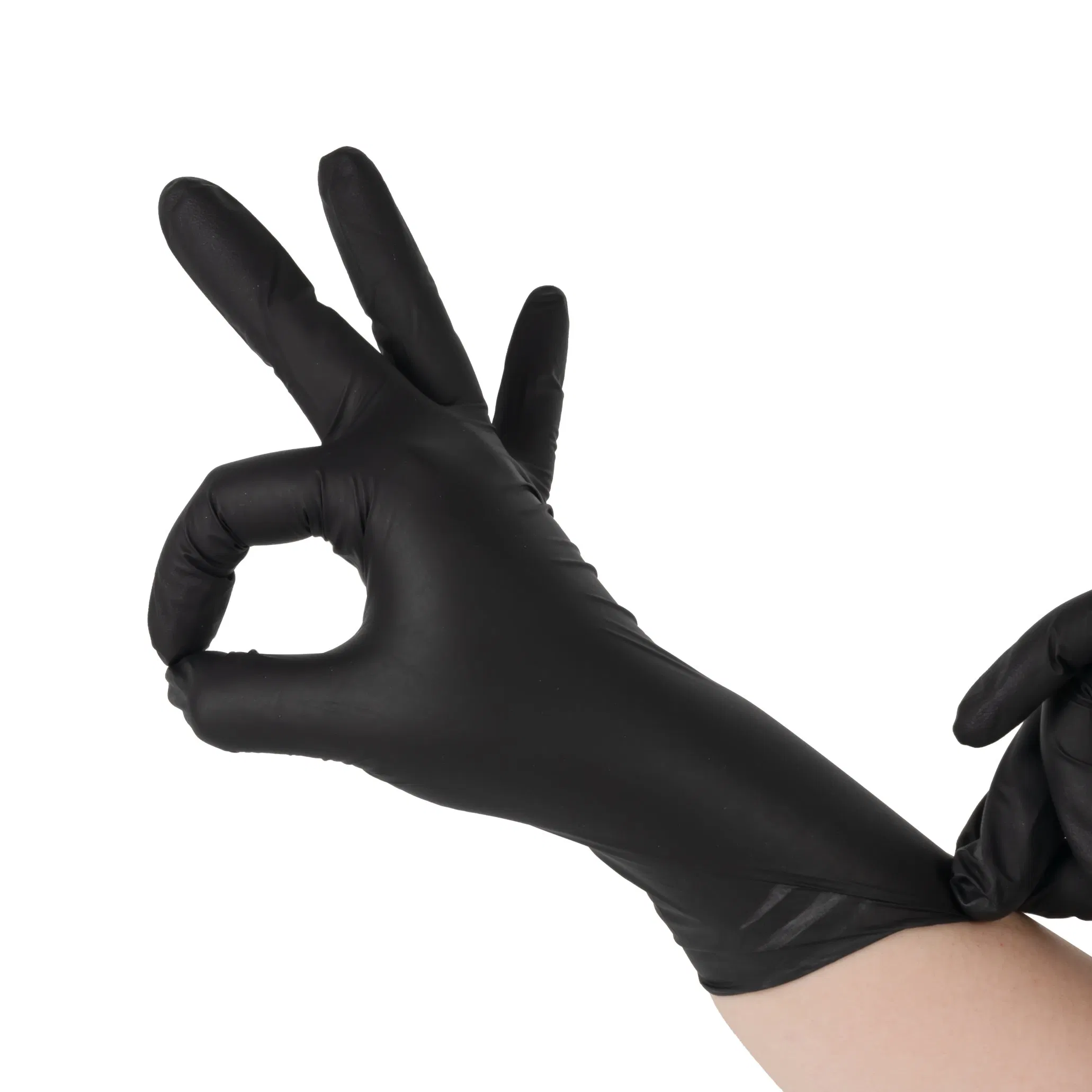 Disposable Industrial Electronics Black Nitrile Glove
