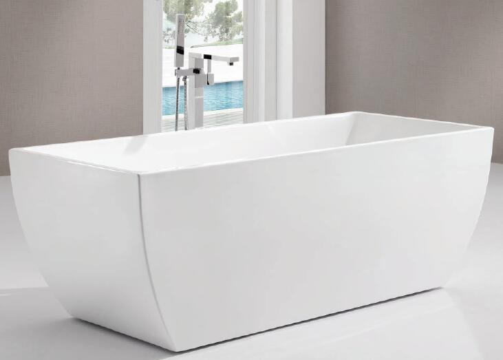 Белая акриловая угловая ванна