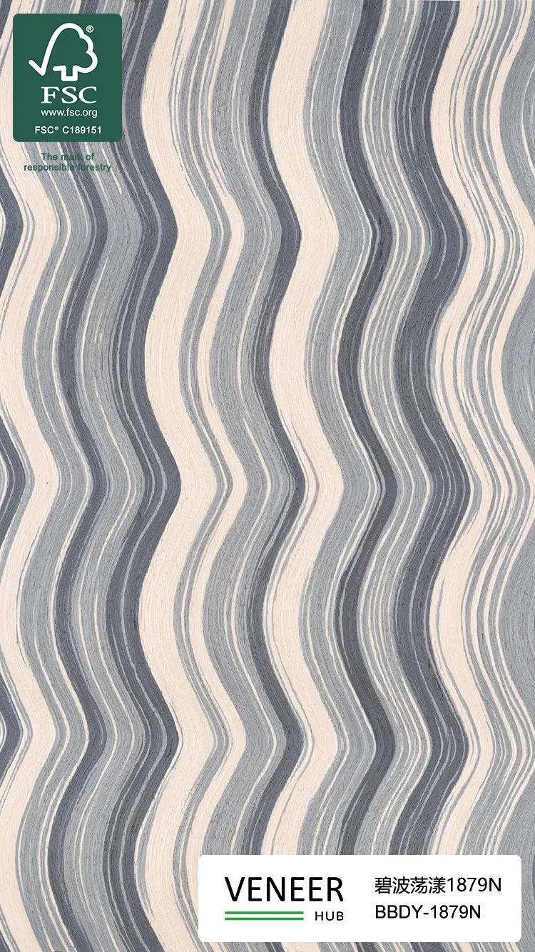 New Design Wave Pattern Recon Wood Veneer Sheets