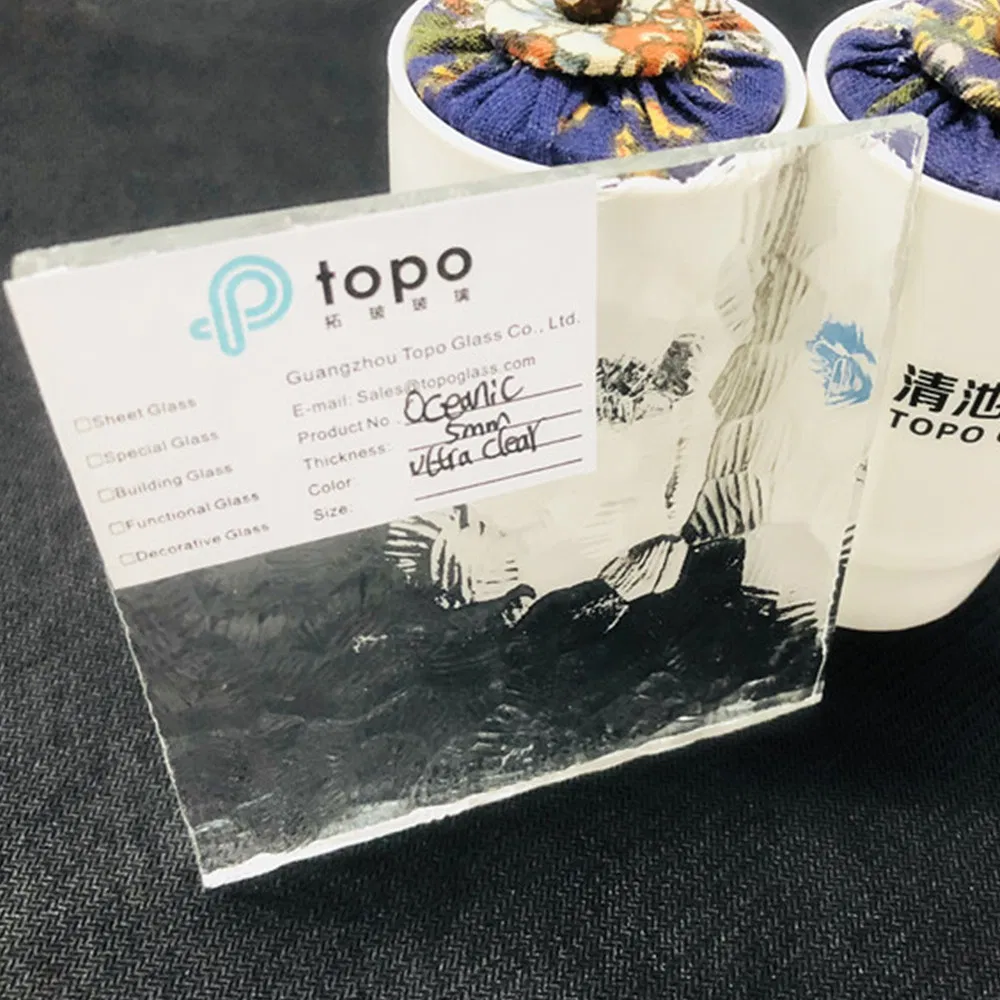 10mm Guangzhou Translucent and Not See-Through Oceanic Pattern Glass (CP-TP)