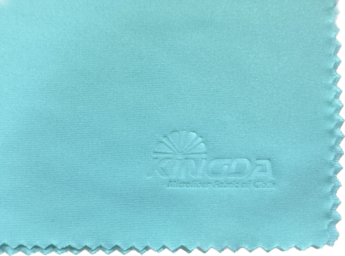 Custom Embossing Zigzag Microfiber Suede Lens Cleaning Cloth with Logo Embossed Eyeglass Glasses Cleaning Cloths