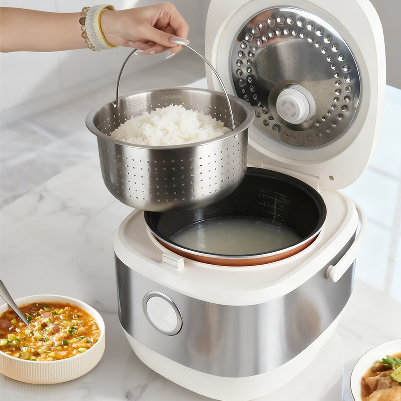3L/4L/5L Stainless Steel Rice Cooker Big Capacity Cooker for Family Use