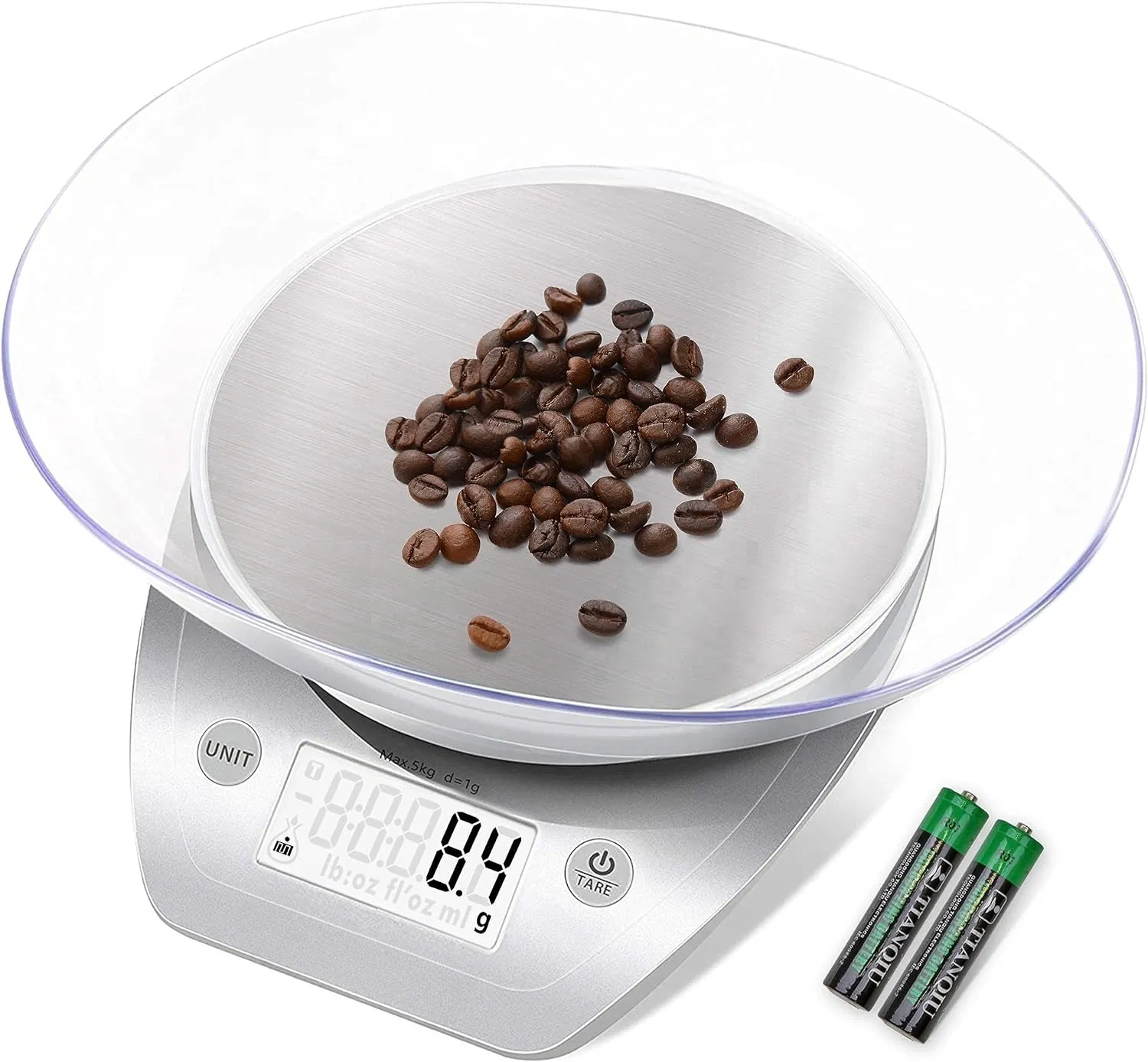 Hot Sale 0.1g Digital Detachable Bowl Precise Weight for Baking and Cooking Large LCD Display Stainless Steel Kitchen Scale