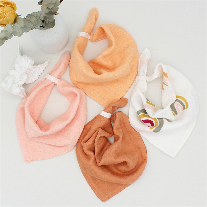 Soft Muslin Baby Washcloths Bibs for Newborn with Sensitive Skin Bamboo Face Towels