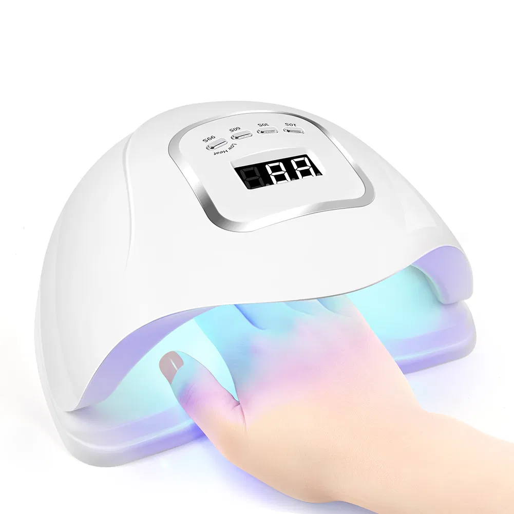 Wholesale 110W LED UV Lamp Nail Dryer Rechargeable Gel Polish UV Gel Curing Lamp White Dual Light Sensor Lamp OEM Logo