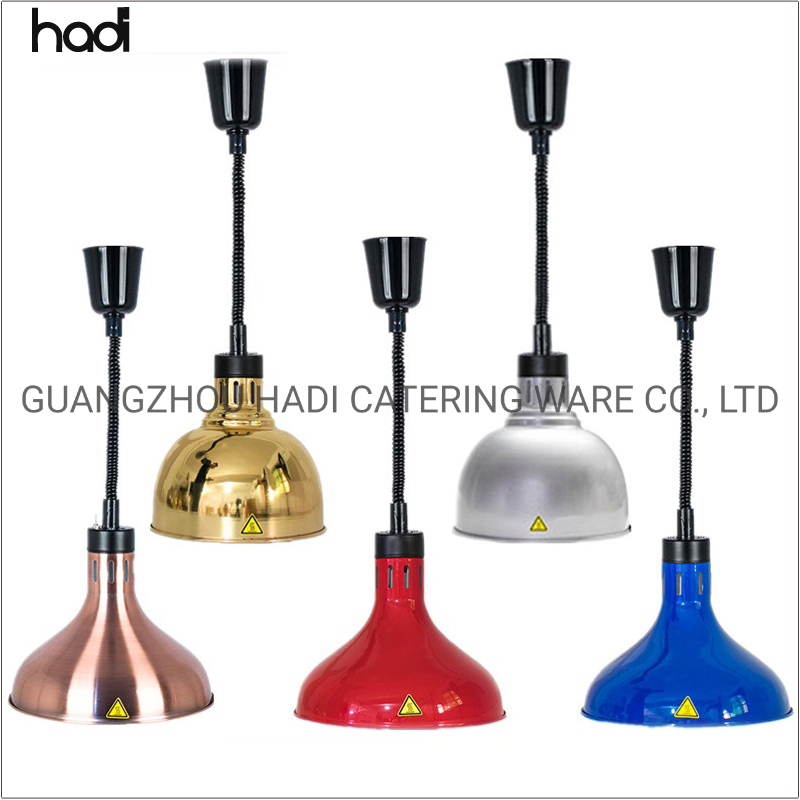 Atering Light Equipment Buffet Warmer Heater Electric Infrared Heat Lamps Silver Gold Stainless Steel Restaurant Hanging Food Warmer Light