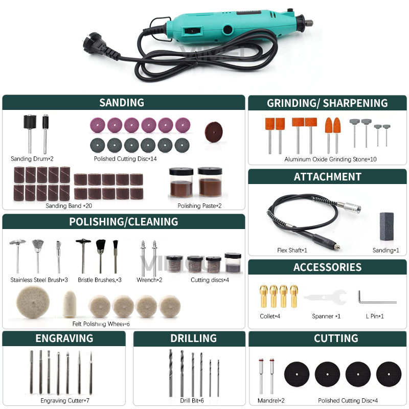 Mini Electric Drill Grinder Pen Handheld Drill Jade Jewelry & Wood Polishing Machine Rotary Tool