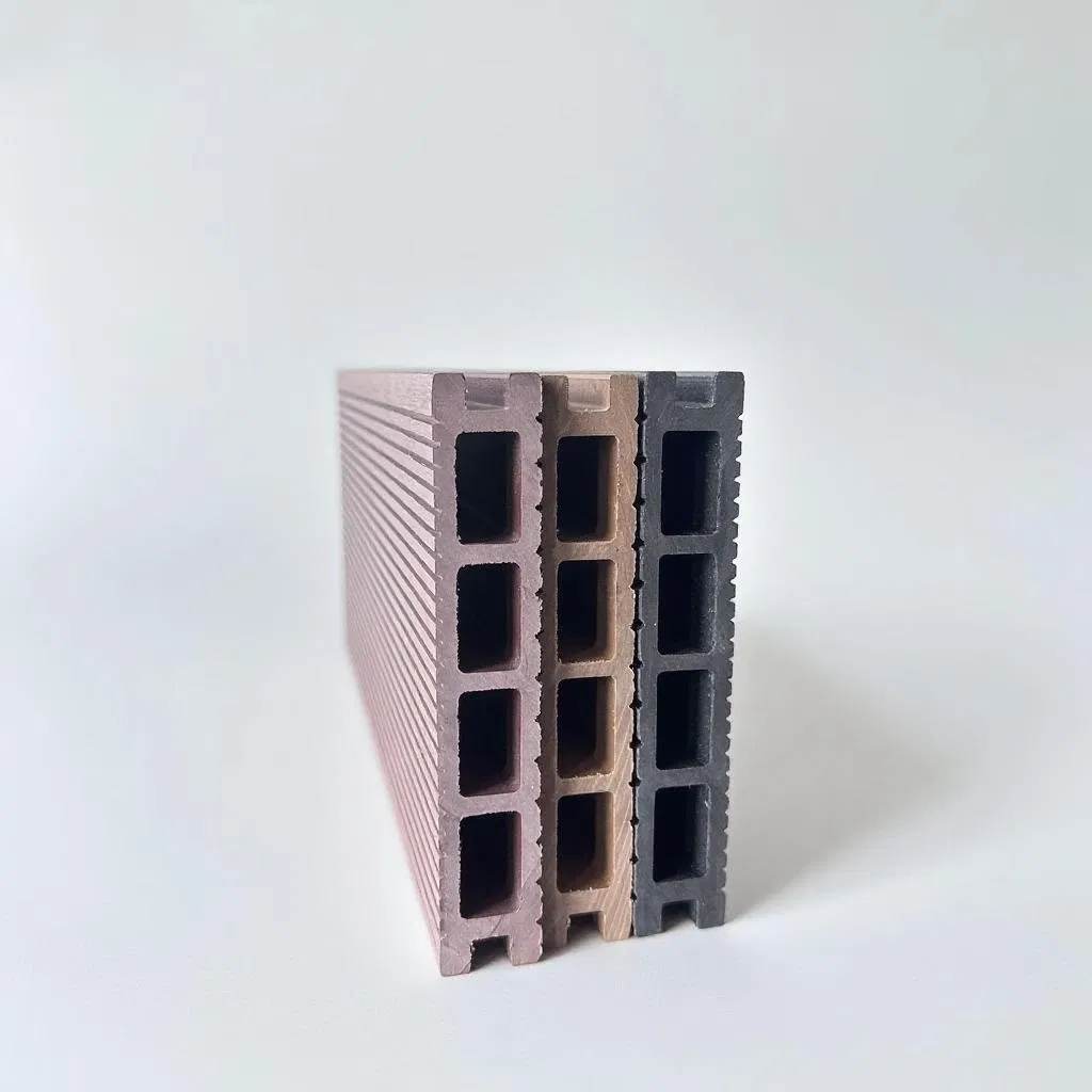 Manufacturing of Double-Sided Square-Hole Wood-Grain Composite Board