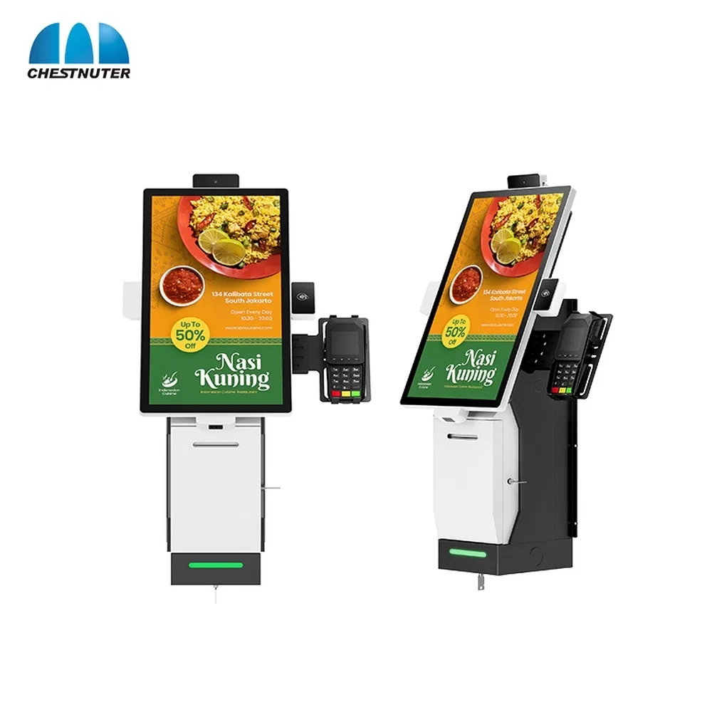 21.5 Inch Multifunctional Touch Screen Self-Service Payment Kiosk with Printer for Bar Restaurants