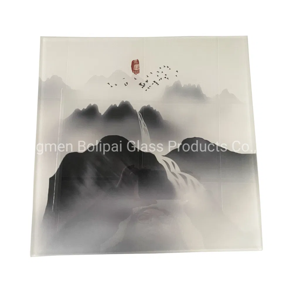 Custom Easy Clean UV Printing Tempered Glass Kitchen Splashback