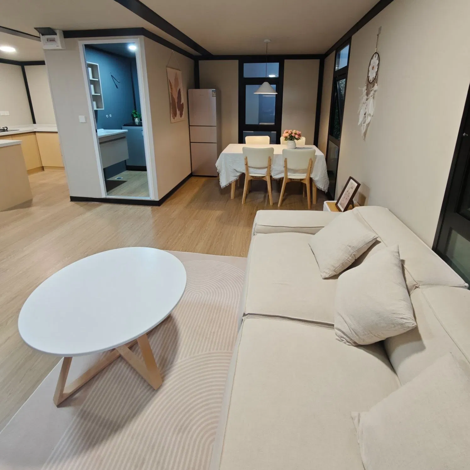 High Quality Transportable Houses Easy Assemble Steel Prefabricated House Tiny Glass Container House Modular Container Prefab House