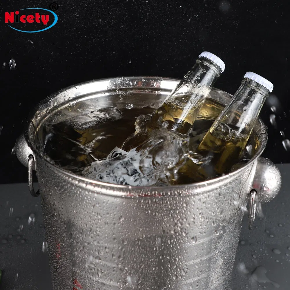 OEM Beer Wine Ice Bucket Seating for Bar Home Beverage Cooler Container Stainless Steel Ice Bucket
