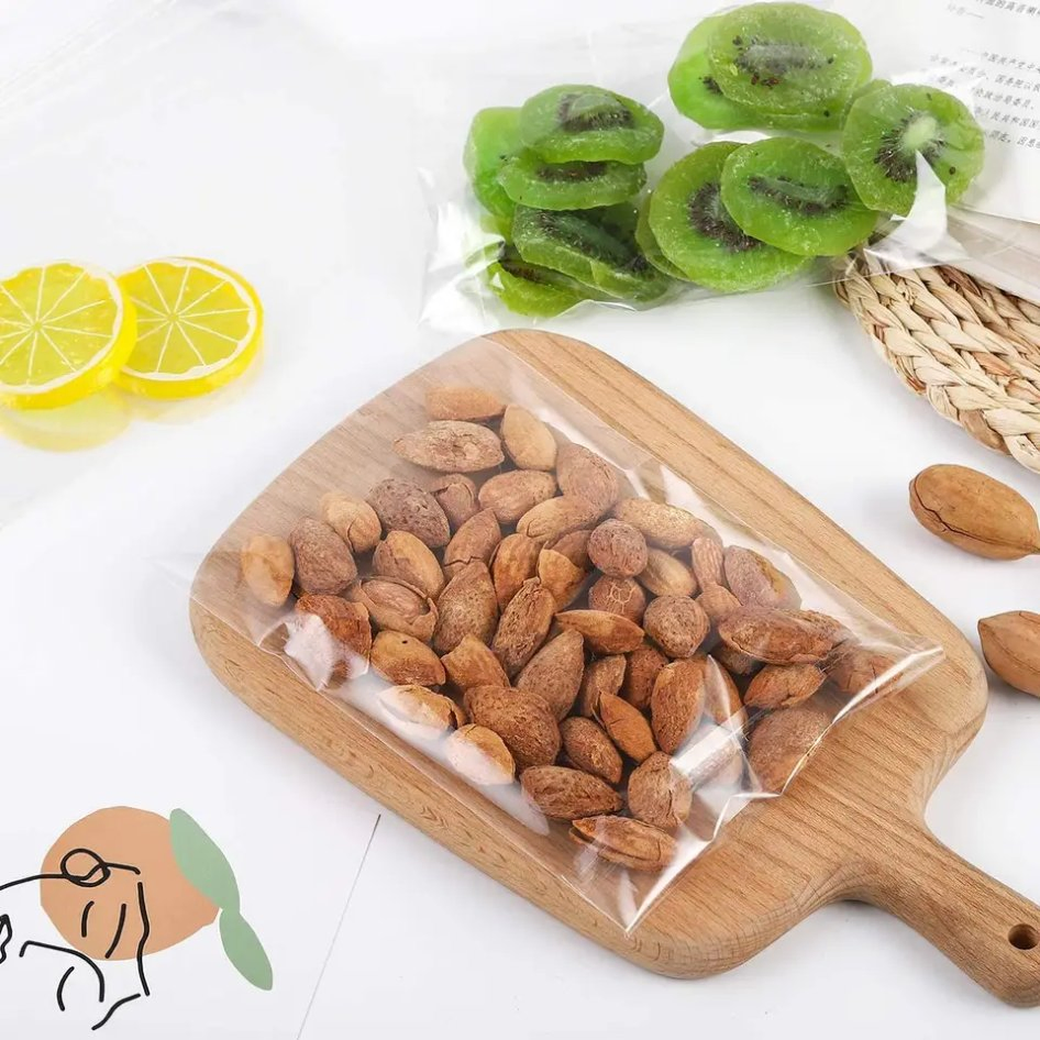 Customized Self Adhesive Plastic Candy Chocolate Gift Packaging Transparent Bags