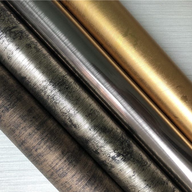 Huichuang Decorative Material PVC Film with Metallic Color Cabinet Boards