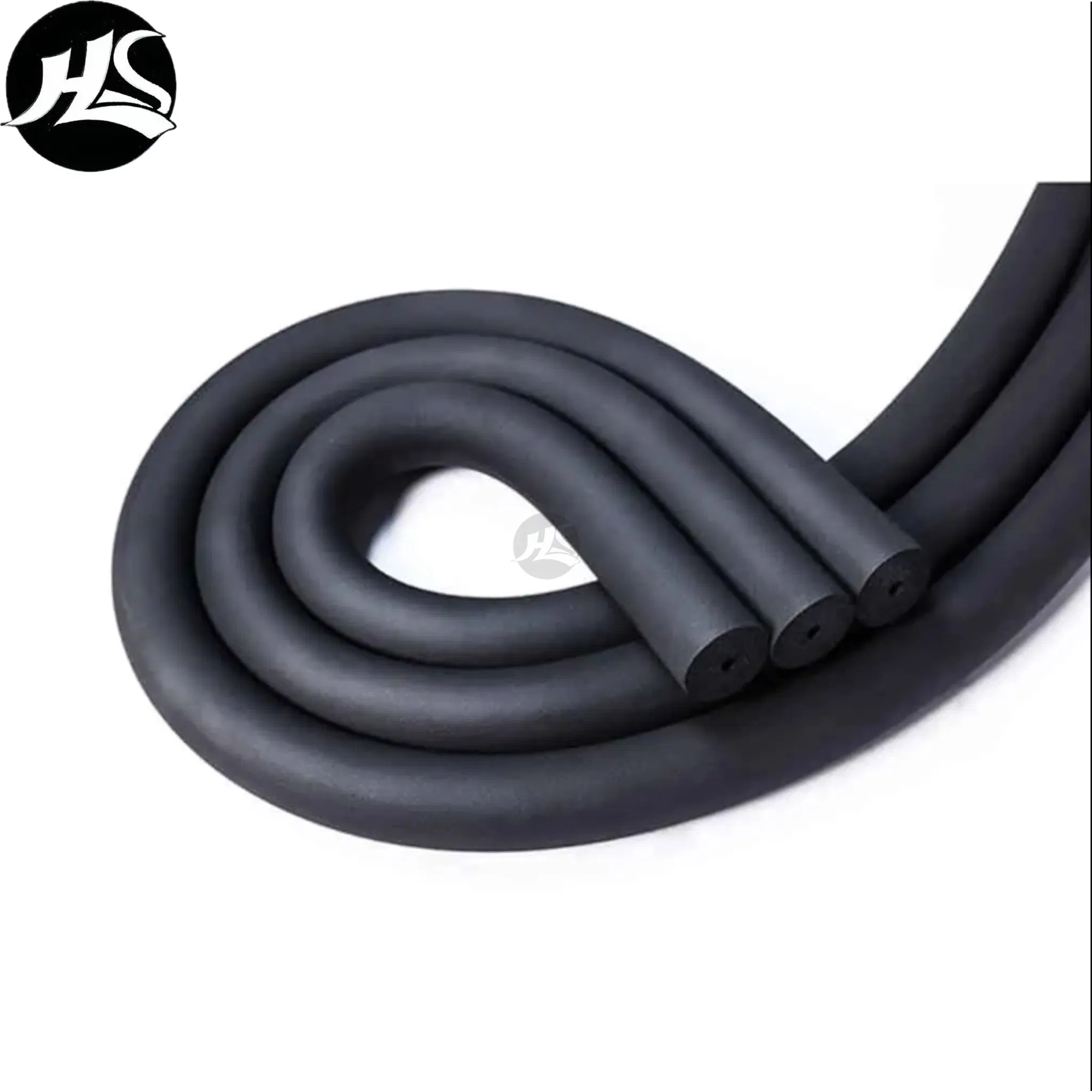 Huales Black Rubber Insulation Pipe with UV Film Thermal Insulation Heat HVAC Foam Tube for Refrigeration Copper Pipe