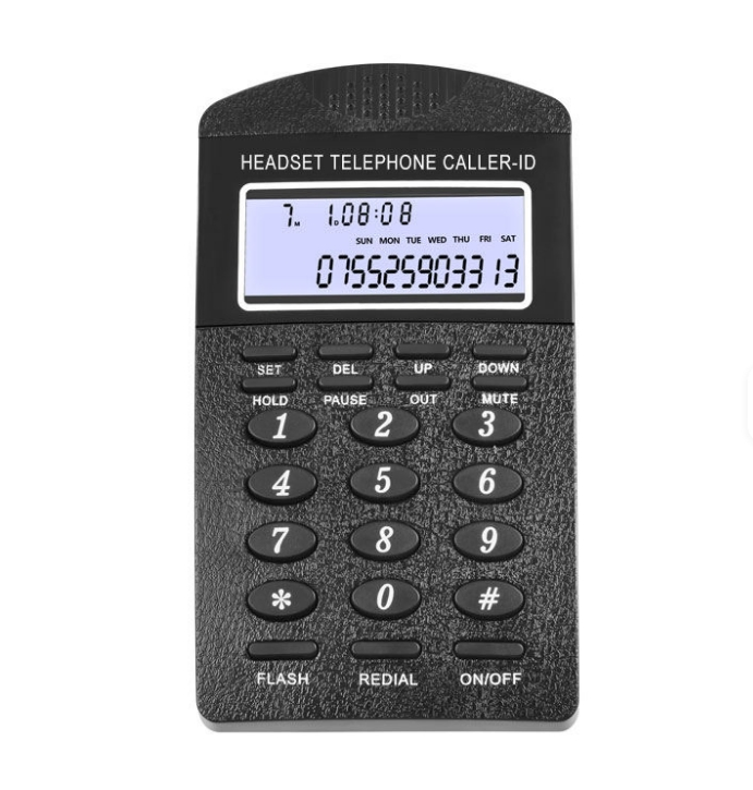 High Quality Rj11 Basic Phone Headset Telephone Stand with Noise Cancelling Mic Un400 for Office or Home Use