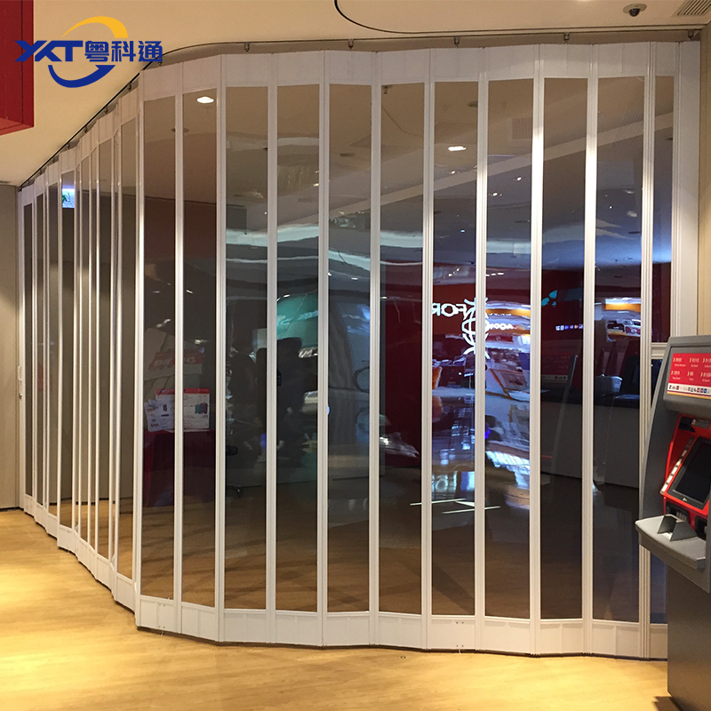 High Quality Crystal Folding Transparent Sliding Door