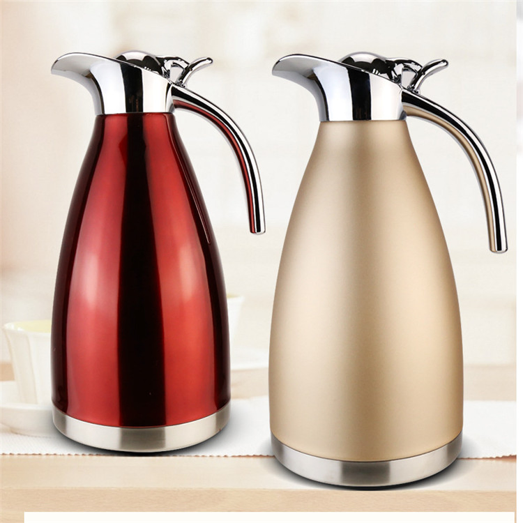 1L /1.5L/2L Double Wall Stainless Steel Vacuum Thermos Coffee Pot