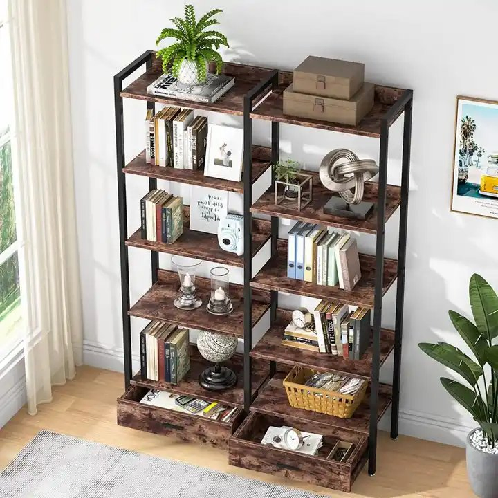 Factory Wholesale High End Book Shelf Bookcase Furniture Bookshelf