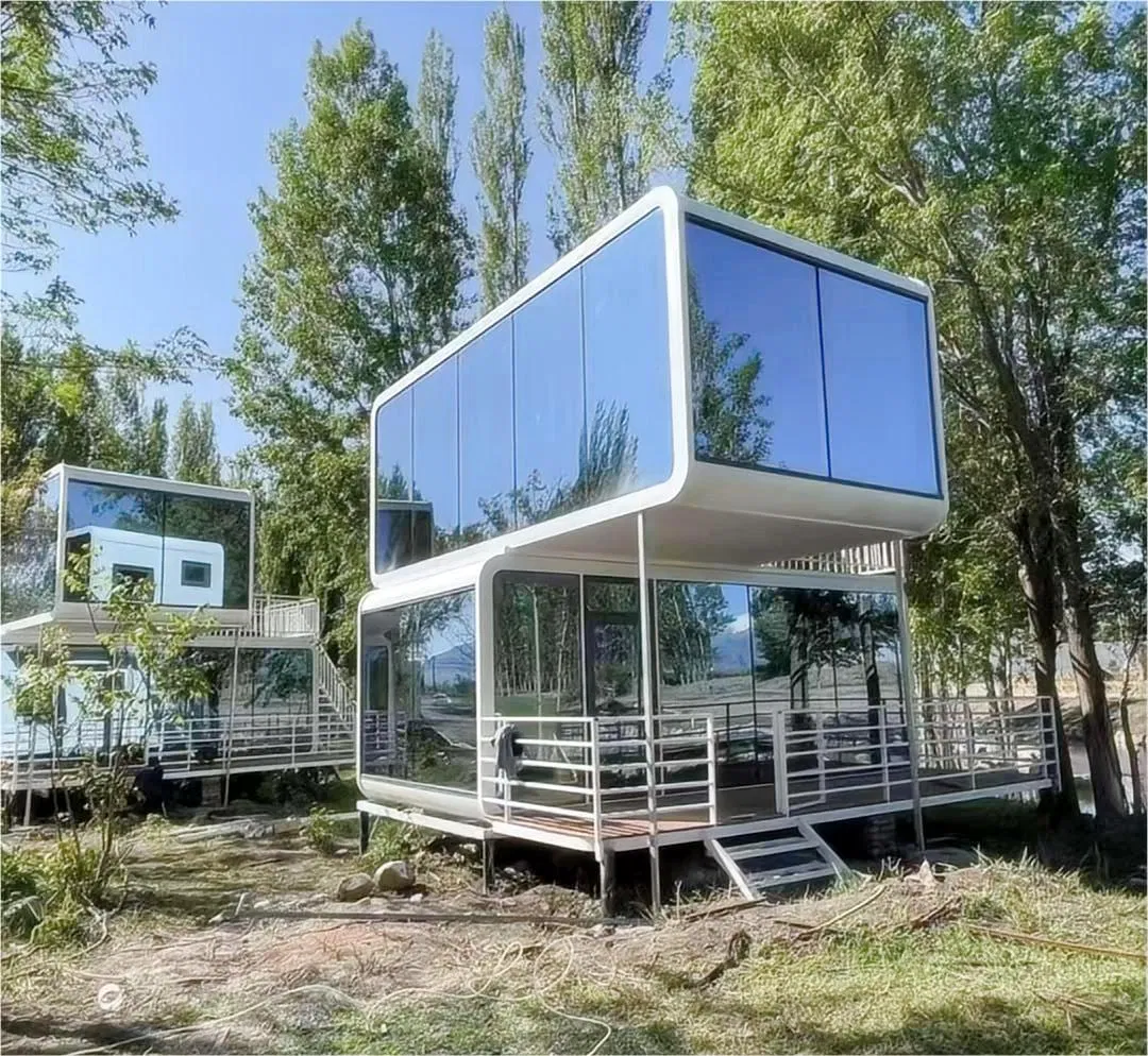 Apple Cabin Pod Tiny Home with Steel Frame Structure Ready to Ship Commercial Space Office Use Prefabricated House