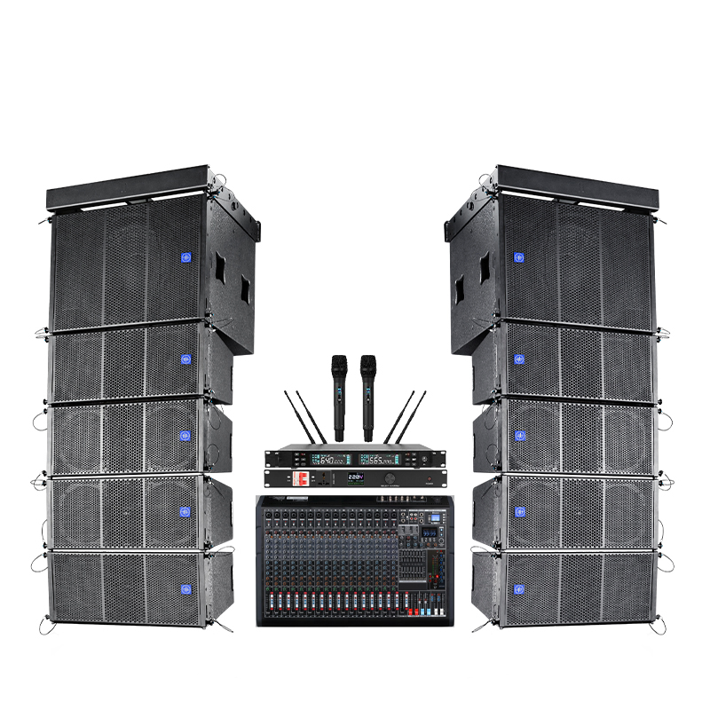 Chordio Tg-208 Active Dual 8 Inch Church Line Array System Professional PA Audio Sound Loud Speaker for Party