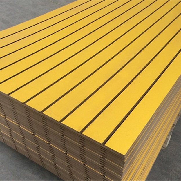 Factory Direct Sale Display Shelves Usage Melamine Grooved Slot MDF Board