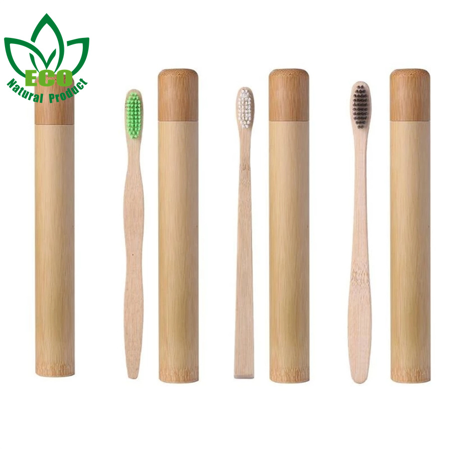 1PCS Bamboo Tube Travel Case Organizer Single-Point Nylon Ground