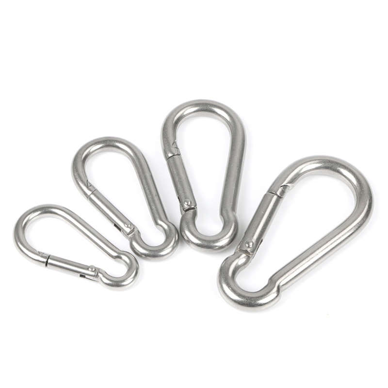 Gourd Type Climbing Carabiner Stainless Steel Screw Lock Snap Hooks Cold Formed Steel