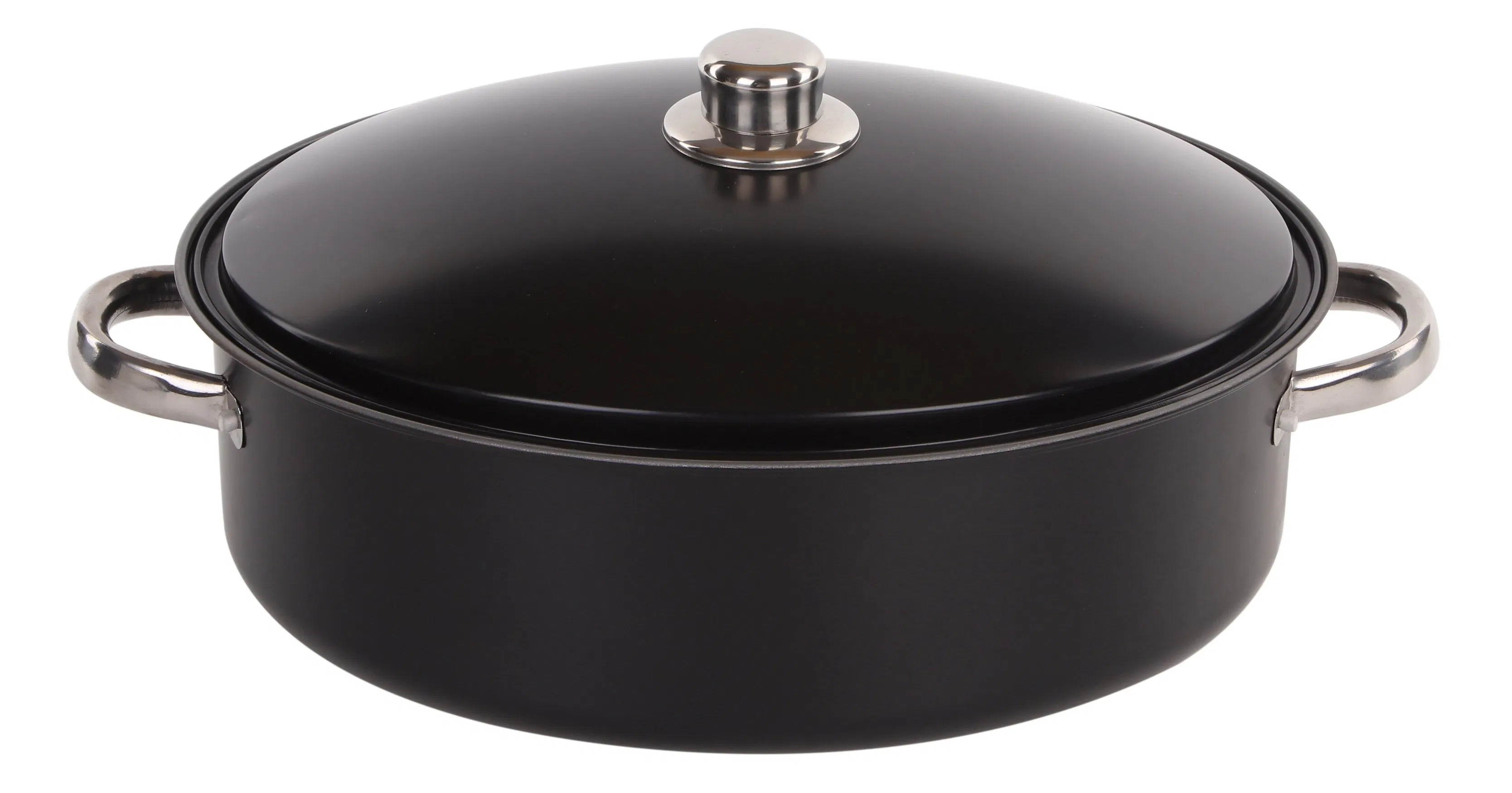 Овальный ростер 7.46 л с крышкой, антипригарный