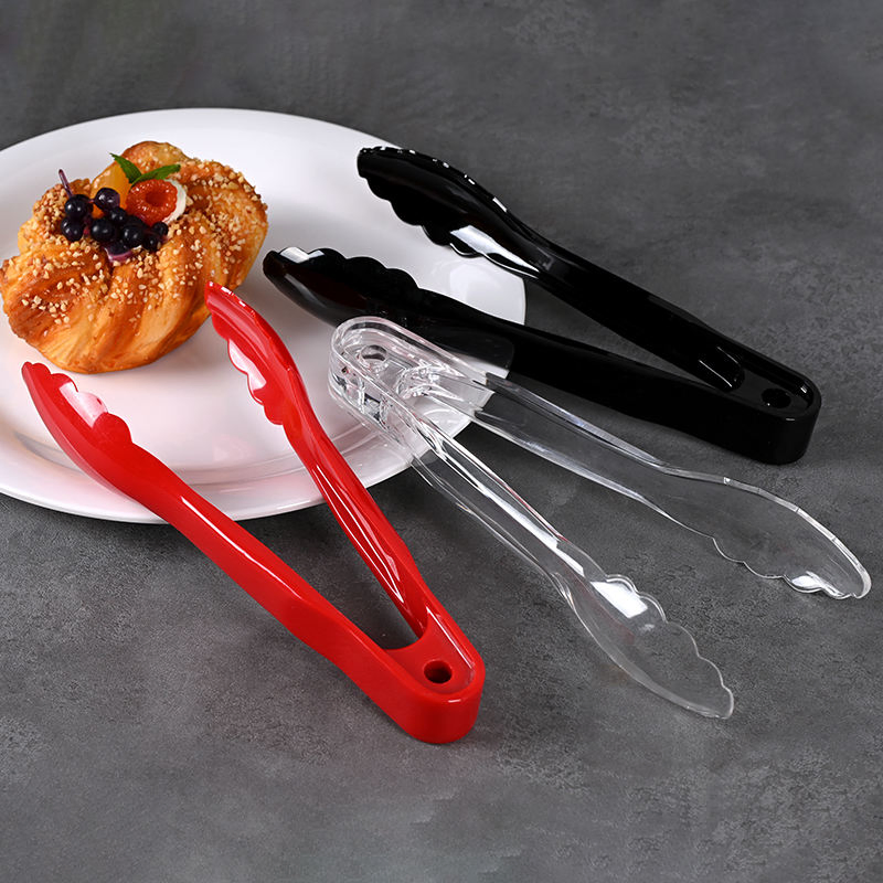 16cm Plastic BBQ Salad Tools Frying Candy Food Serving Tongs Barbecue Clip Clamps Cake Server Food Tong Clip Reusable PC