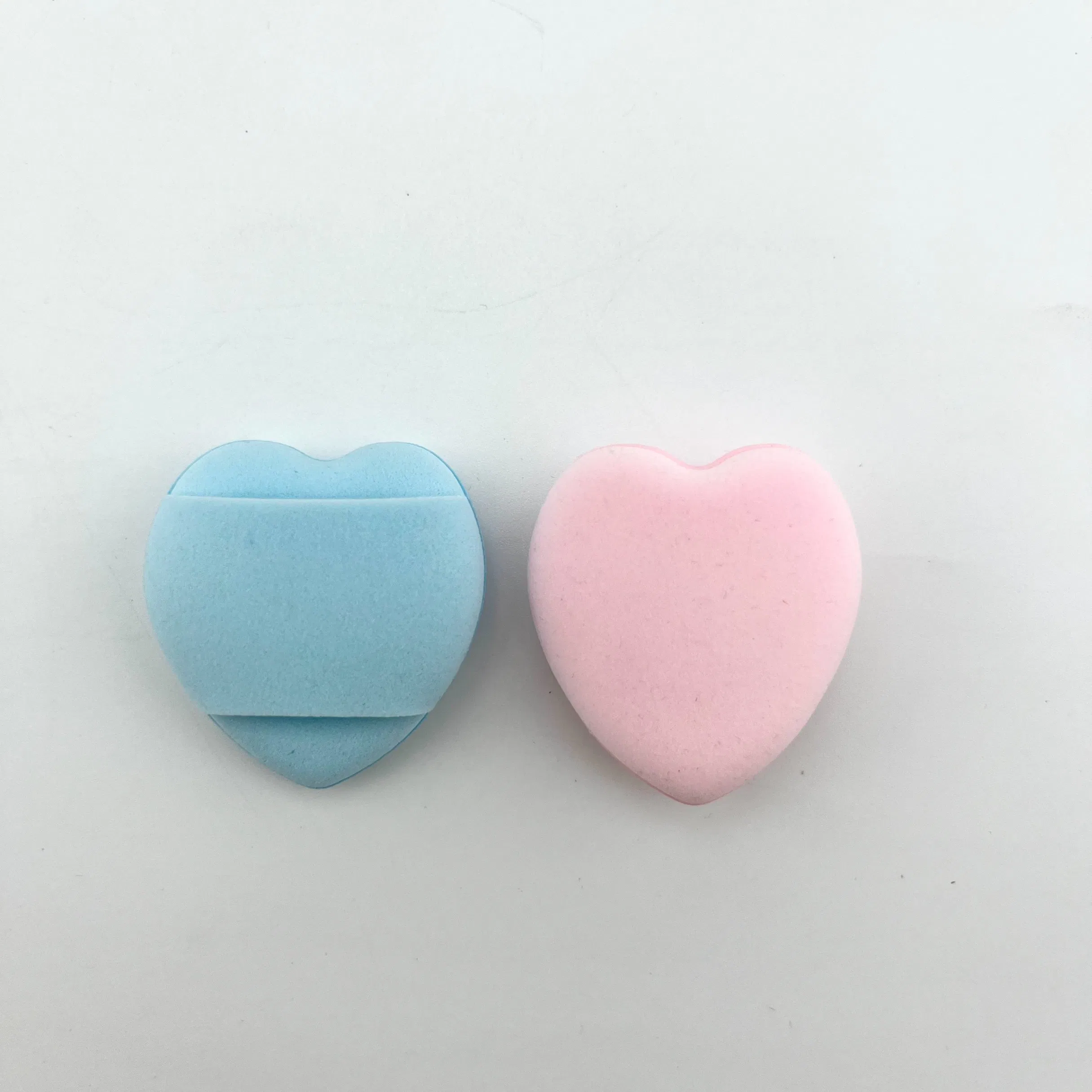 Custom Gift Beauty Tools Heart Shape Microfiber Makeup Powder Puff for Women Girl