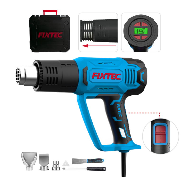 Fixtec Heavy Duty 1500W 100-120V Industrial Temperature Adjustable Hot Air Heater Blower Heat Gun