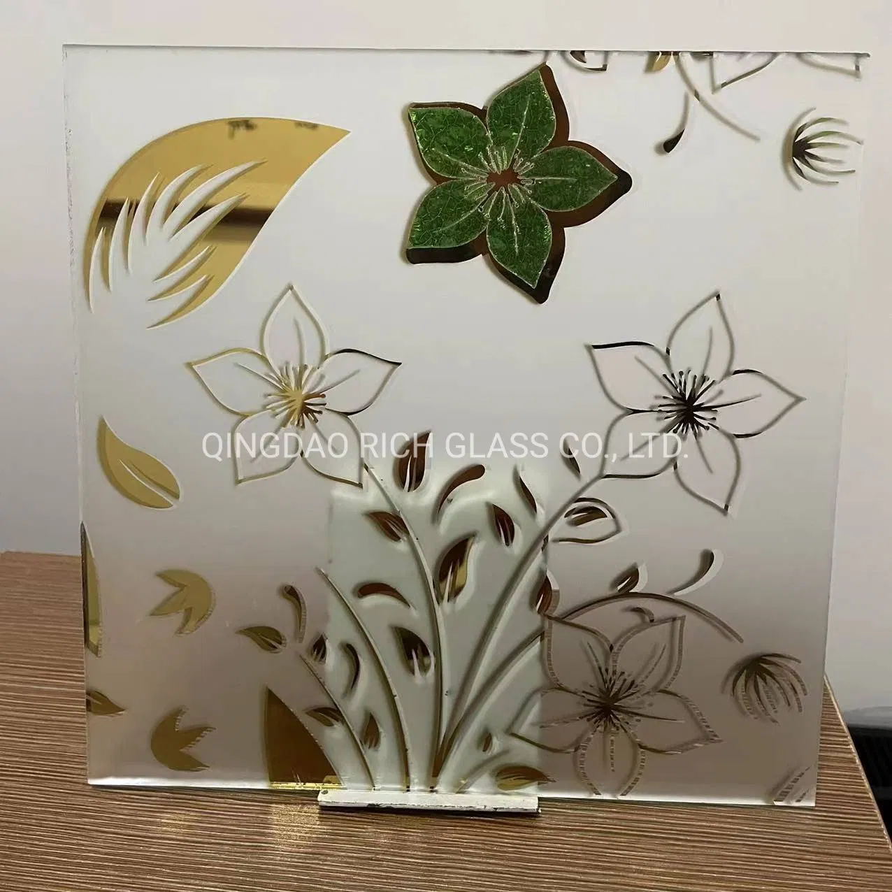 4.5mm 5mm Acid Etched Titanium Glass Customer Design for Decorative Frosted