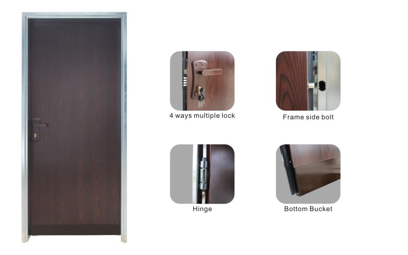 High Quality Multi Lock Residential Bullet Proof Steel Security Door Israel Metal Door