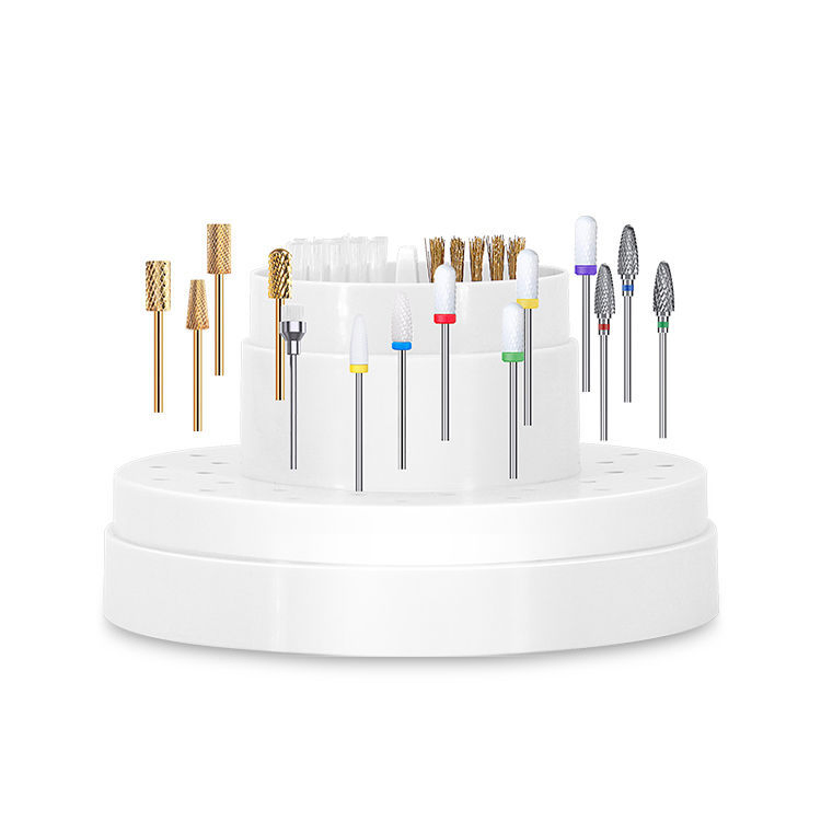 30 Slots Acrylic Nail Drill Bit Box Holder Display Stand Manicure Pedicure Tool