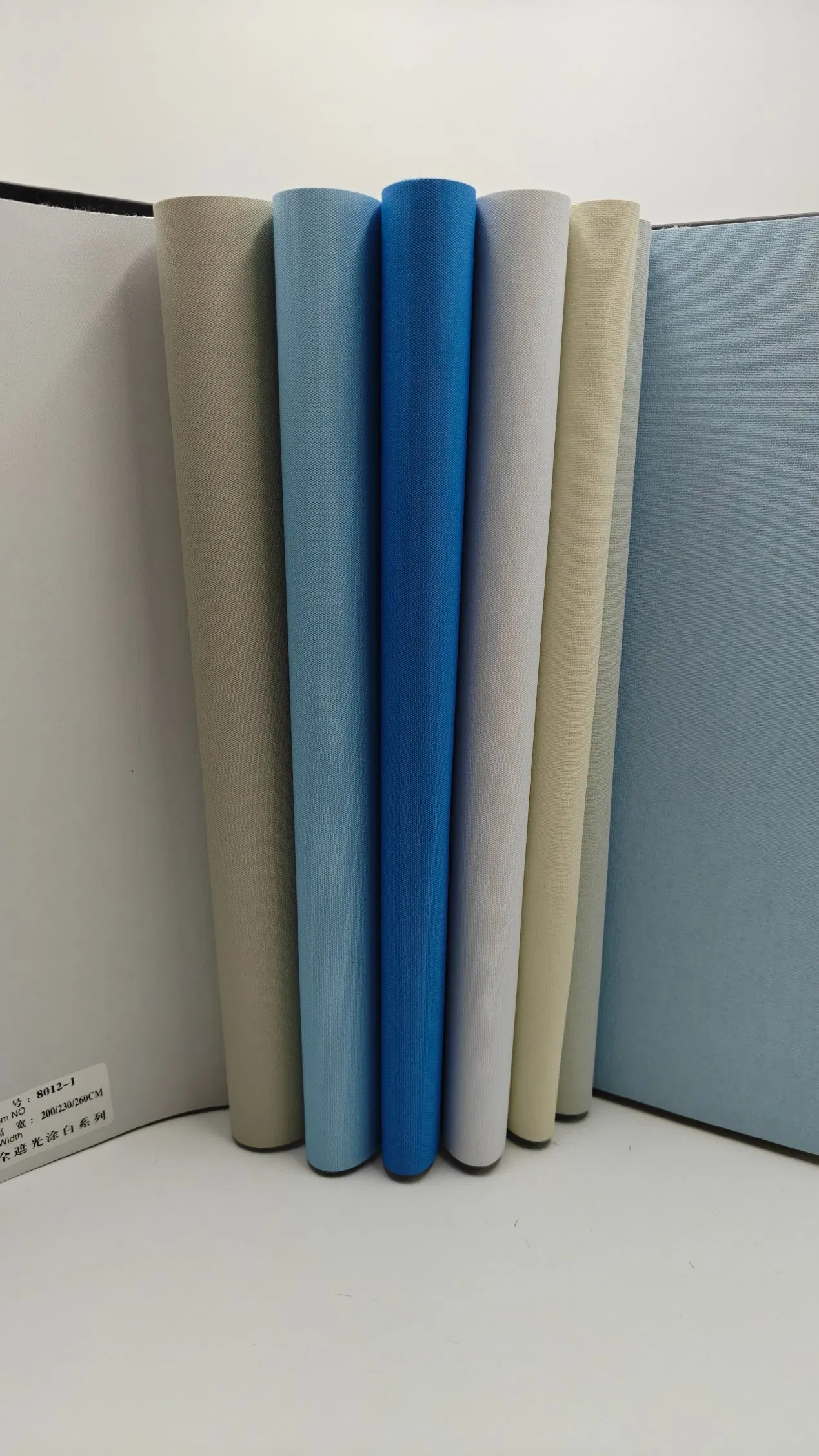 Premium Sky Blue Foam Coated Roller Blind Fabric for Windows