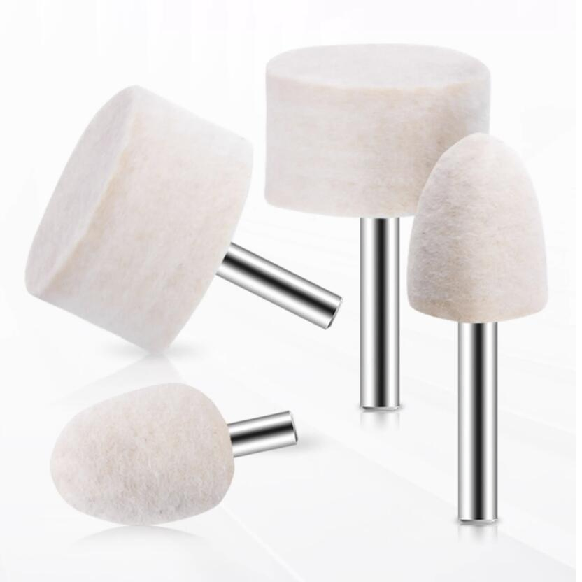 6mm Shank Cylinder Polishing Wool Felt Bobs for Glass Polishing Mounted Points