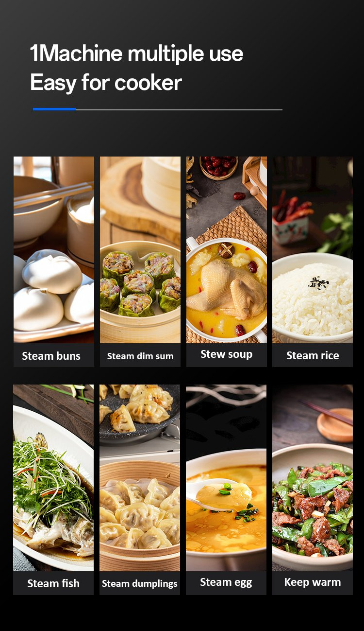 Commercial Multifunctional Stainless Steel Food Steamer 3-Layer Universal Steamer