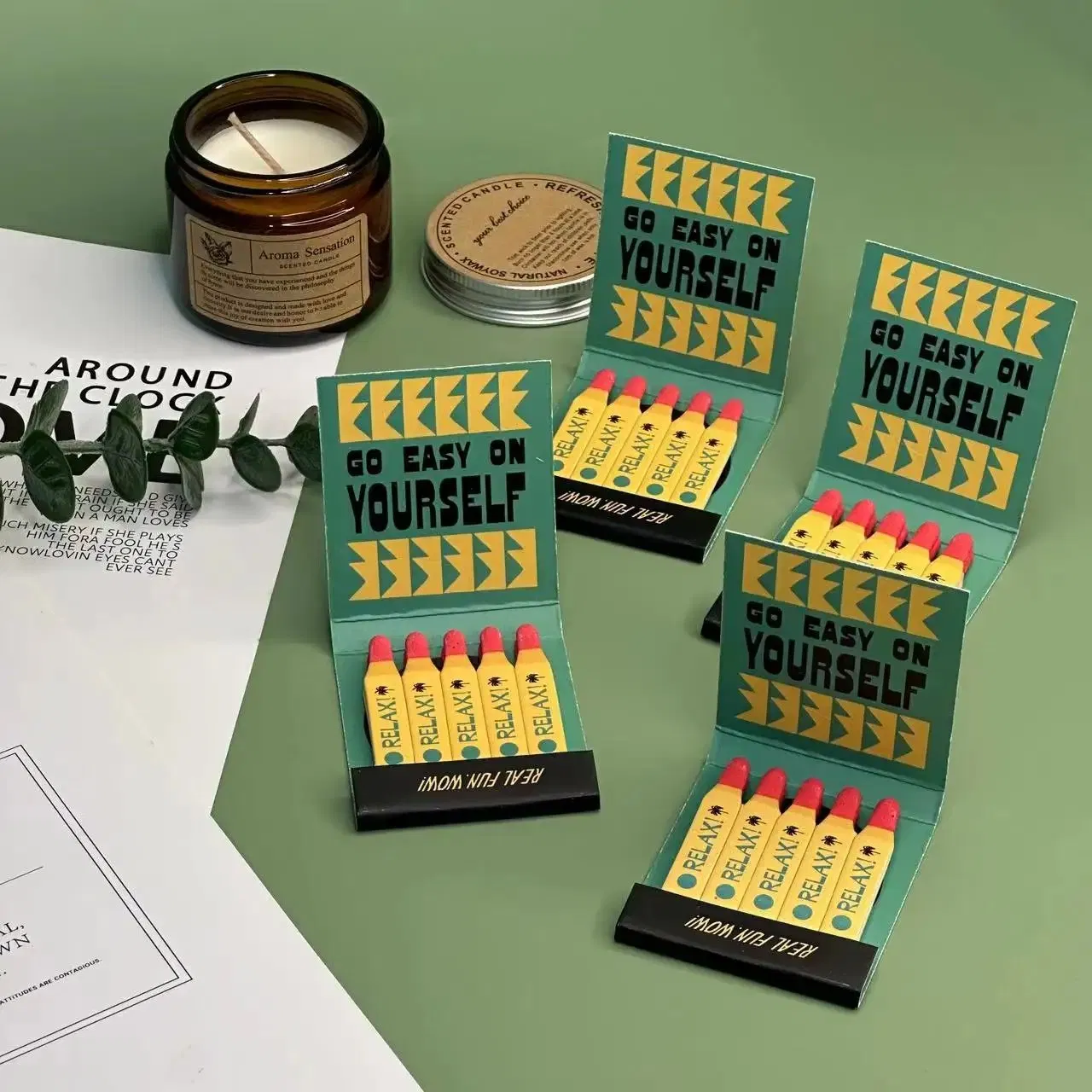 Factory Wholesale Cheap Price Matches Book Style Customize Logo Matches Cigar Scented Candle Matches