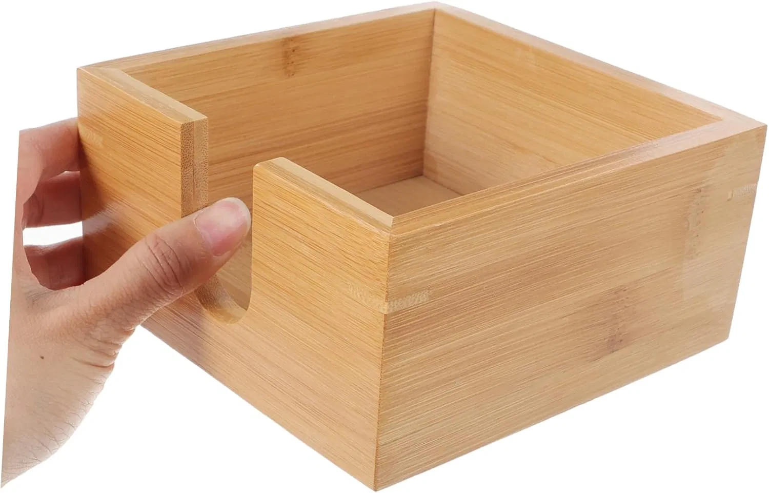 Bamboo Household Living Room Kitchen Desktop Tissue Napkins Storage Box