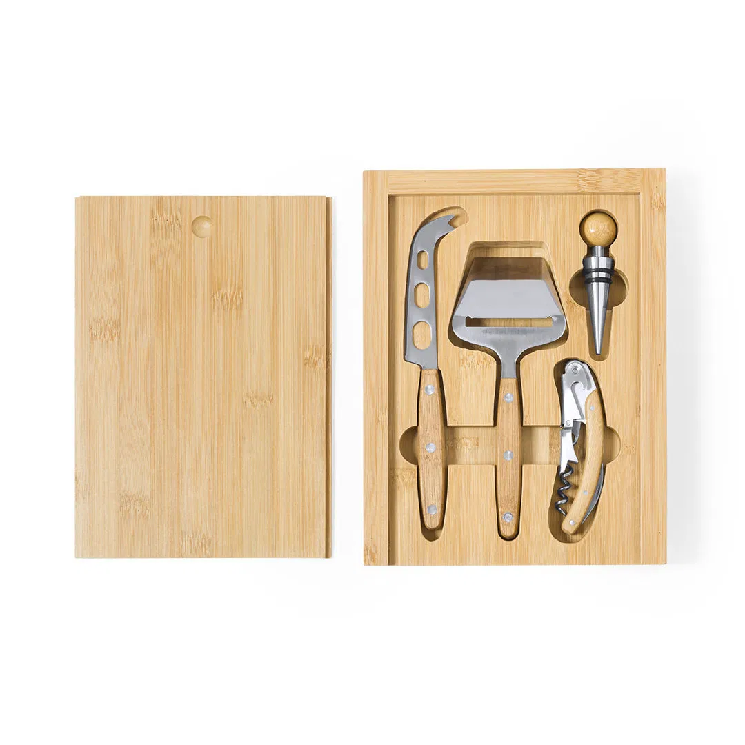 Wine & Cheese Knives Bamboo Set
