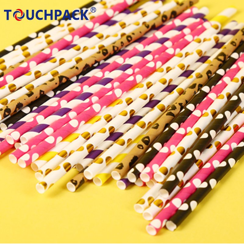 Kraft Paper Spoon Straw Milkshake Straws Drinking Paper Straw