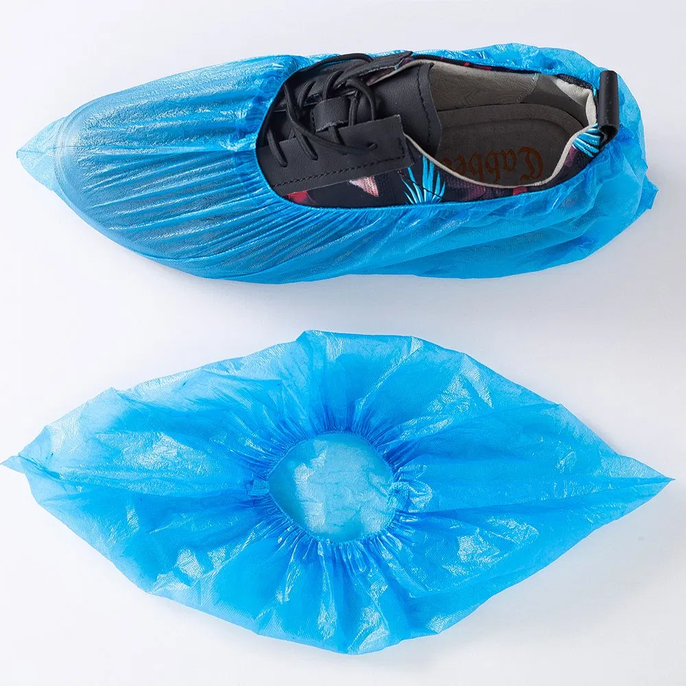Cleanroom Custom Disposable PP PE CPE Waterproof Non Slip Plastic Shoe Covers