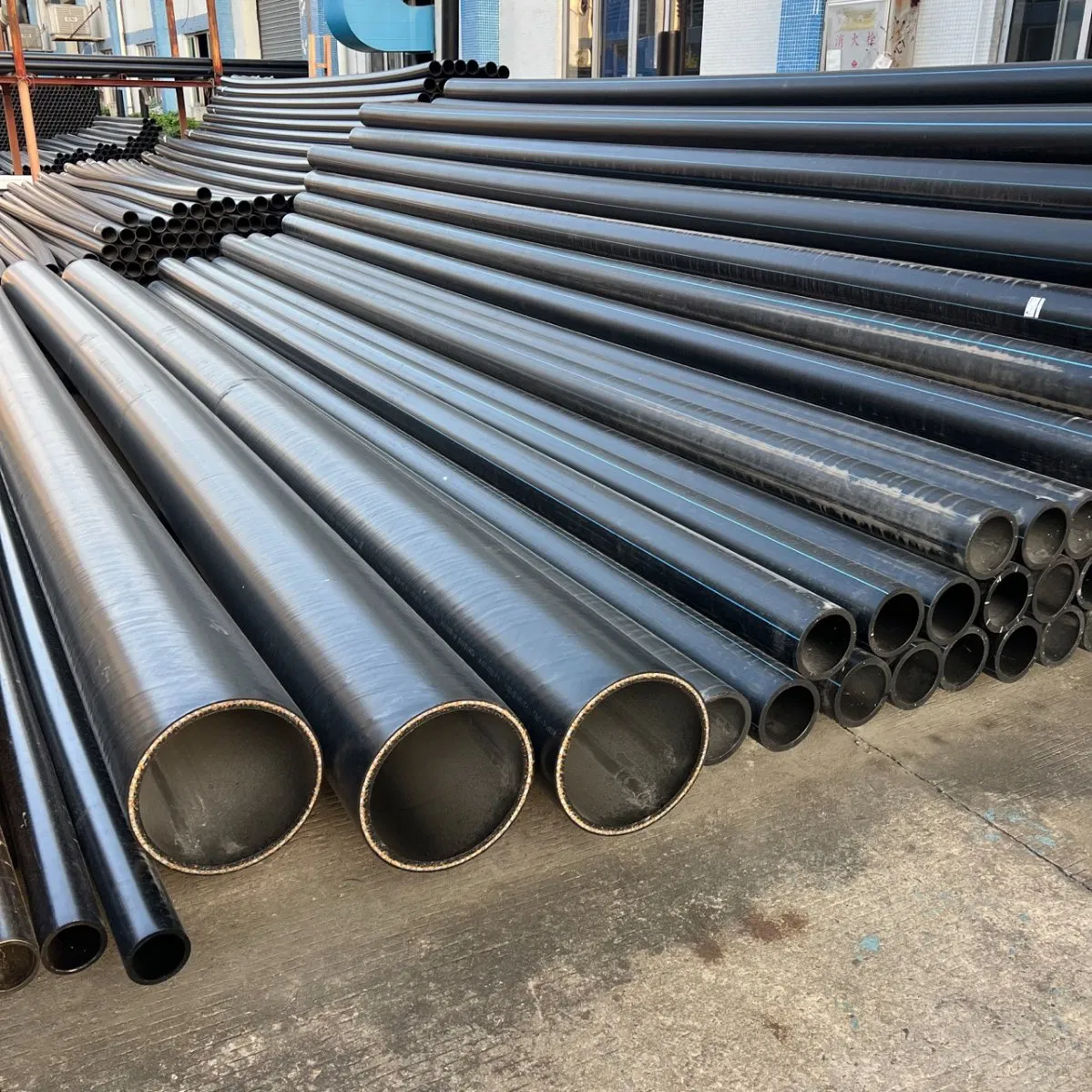 Сталеполимерная труба DFPS PE/HDPE с сетчатым каркасом