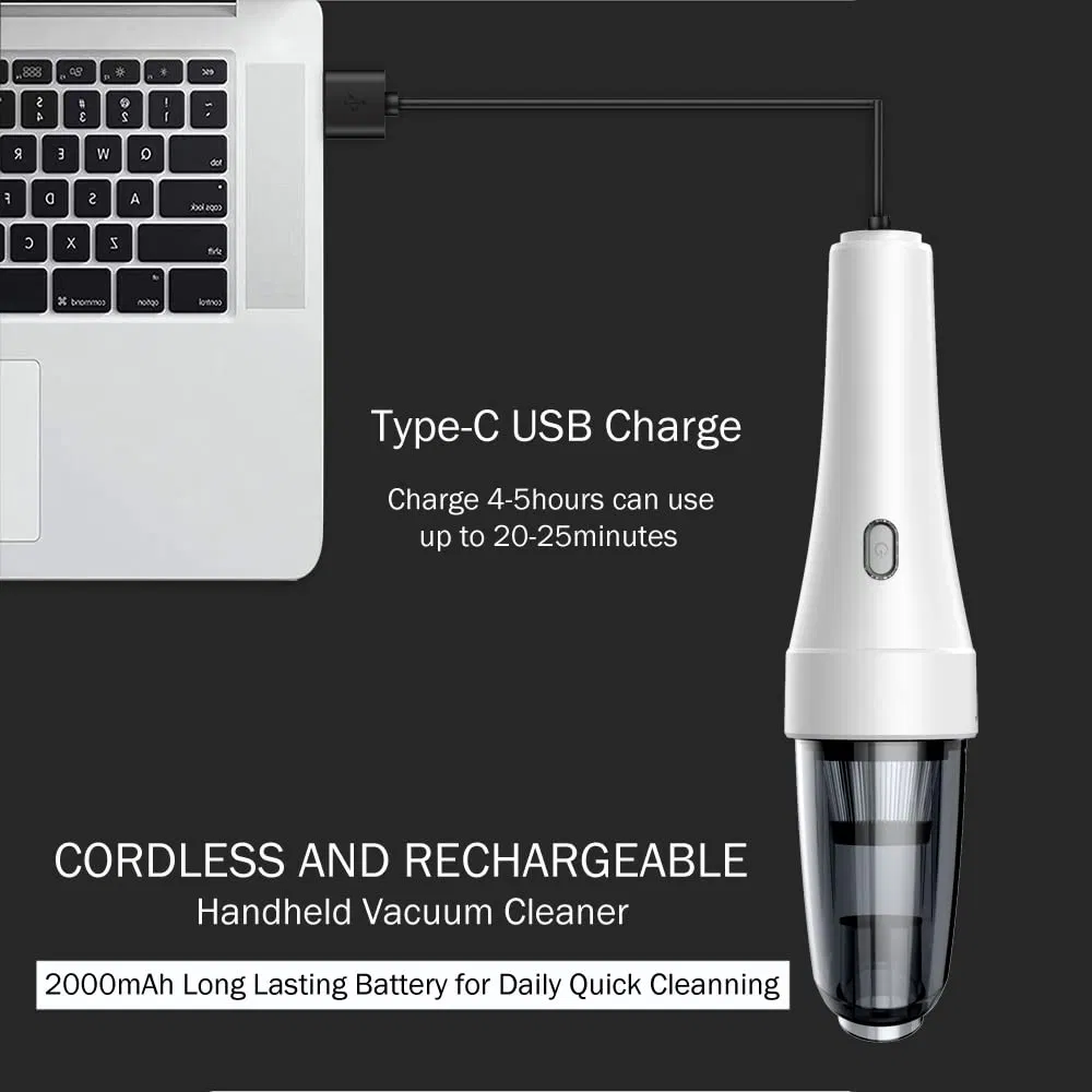 Rechargeable Wireless Vacuum Cleaner Wet and Dry Design for Car