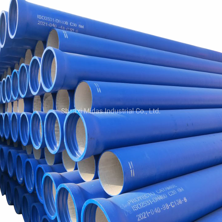 ISO2531 700mm Centrifugal Ductile Cast Iron Di Tyton Pipe for Water Supply