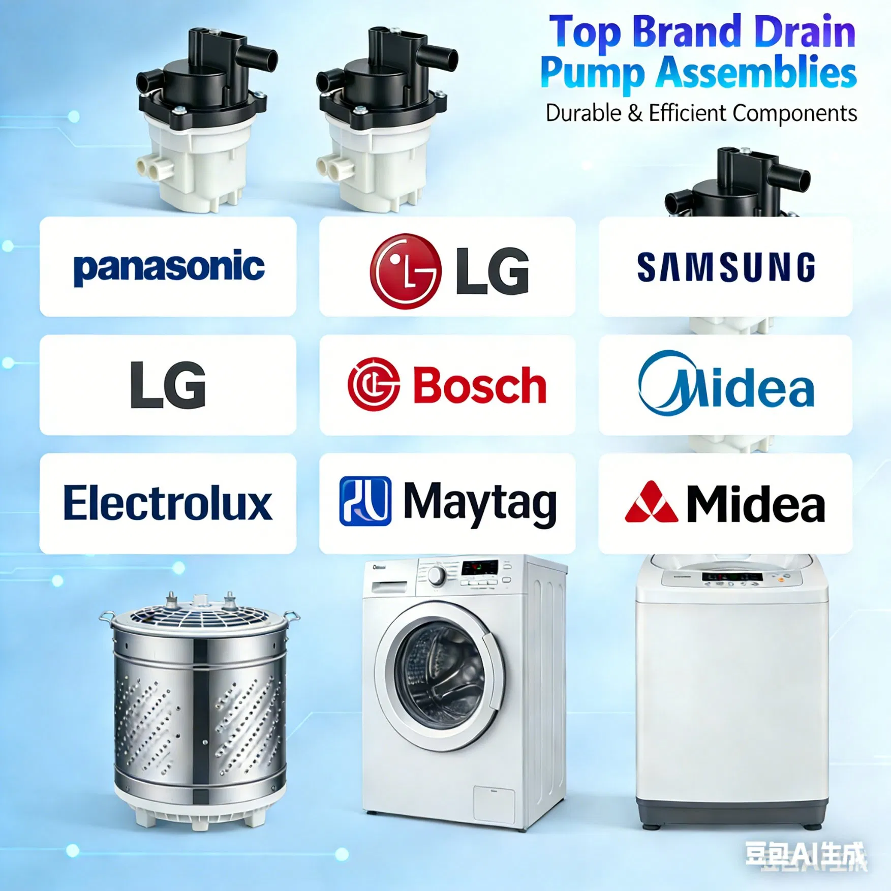 Washing Machine Variable Frequency Motor Pump Fit for LG Wdc0150y1m Blbc 310V