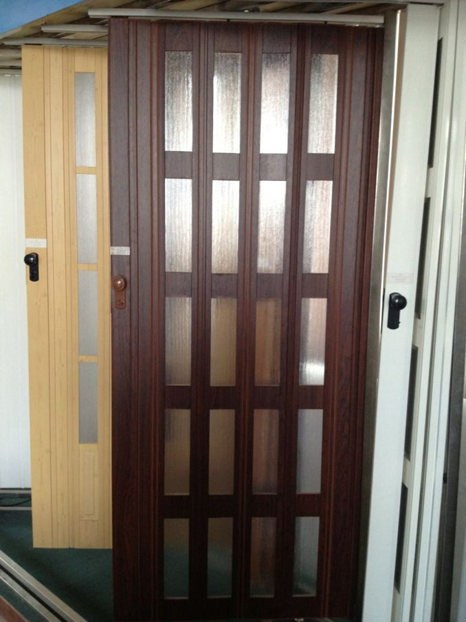 Modern Design Interior PVC Accordion Shutter Door Foldable Plastic with Finished Surface Push Pull Opening Waterproof Feature