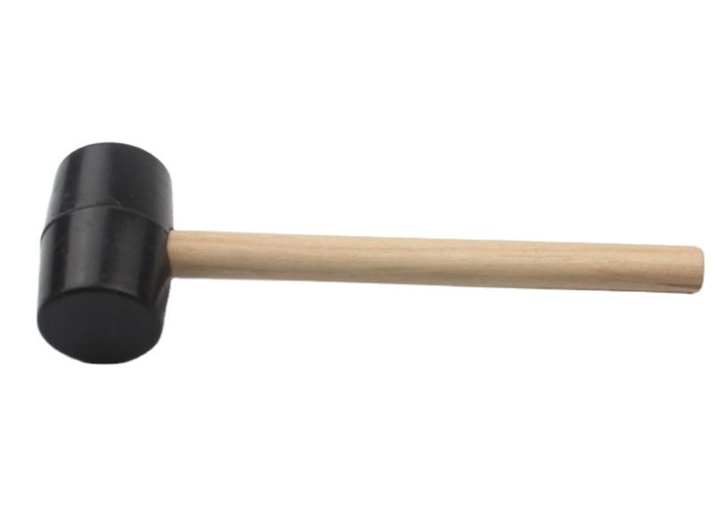 8oz 12oz 16oz 24oz Wood Handle Rubber Mallet for Floor Tile Installation Hammer Rubber Decoration Tool