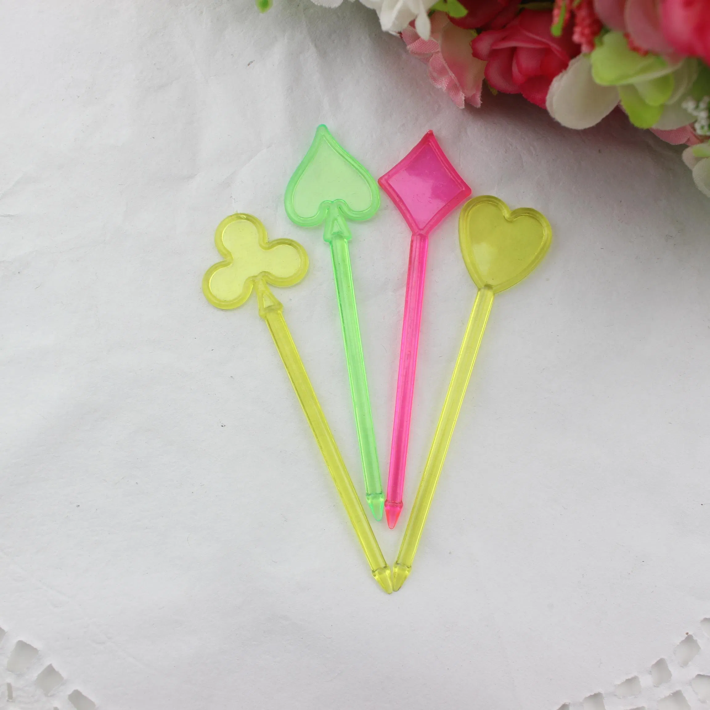 Colorful Kids Birthday Party Poker Forks for Fruit Snacks